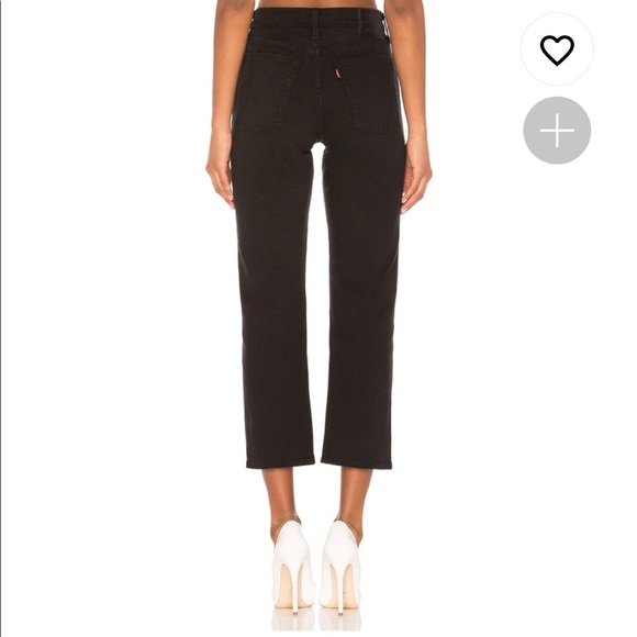 Levi's Wedgie Straight Black Jeans - Picture 3 of 9